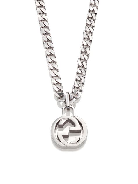 silver gucci chain mens|men's silver chains Gucci.